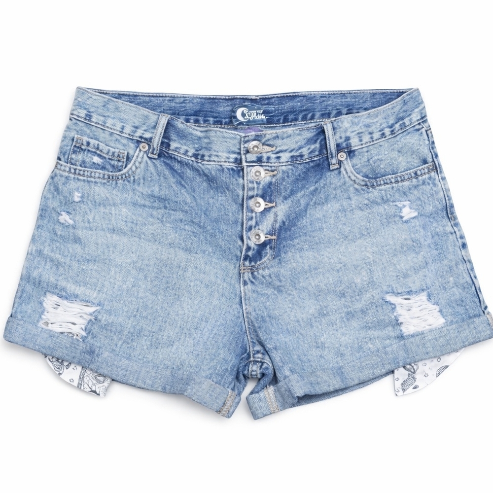 NWT- Sugar & Jade Light Wash Denim Shorts Juniors Size 18 NWT Cute Casual S
